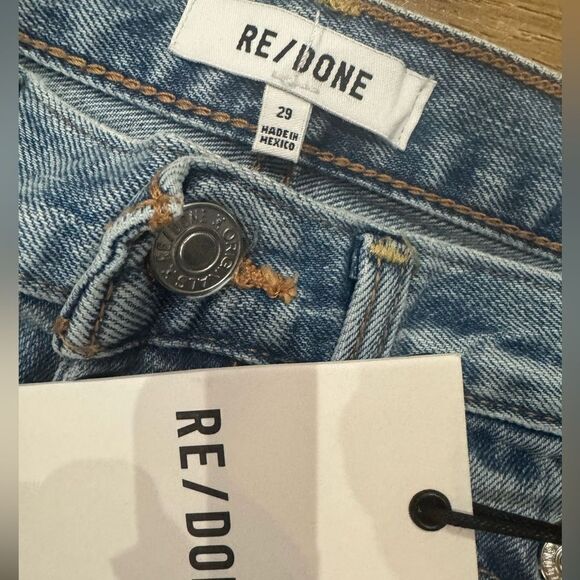 NWT RE/DONE "70'S POCKET WIDE LEG" JEANS in Vintage Fade - Picture 6 of 9